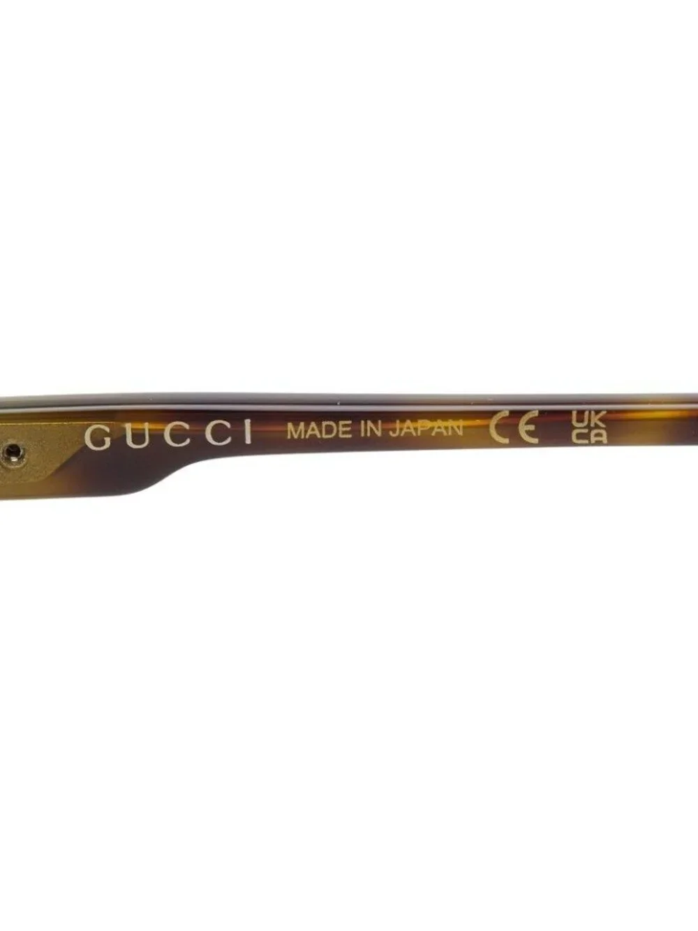 Gucci Interlocking Teardrop Sunglasses Brown Gold Acetate Eyewear